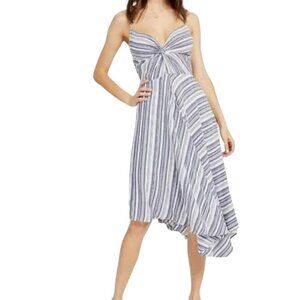 Gentle Fawn NWT Mischa Wht & Blue Stripe Asymmetrical Knee Cut Dress I Size: 4